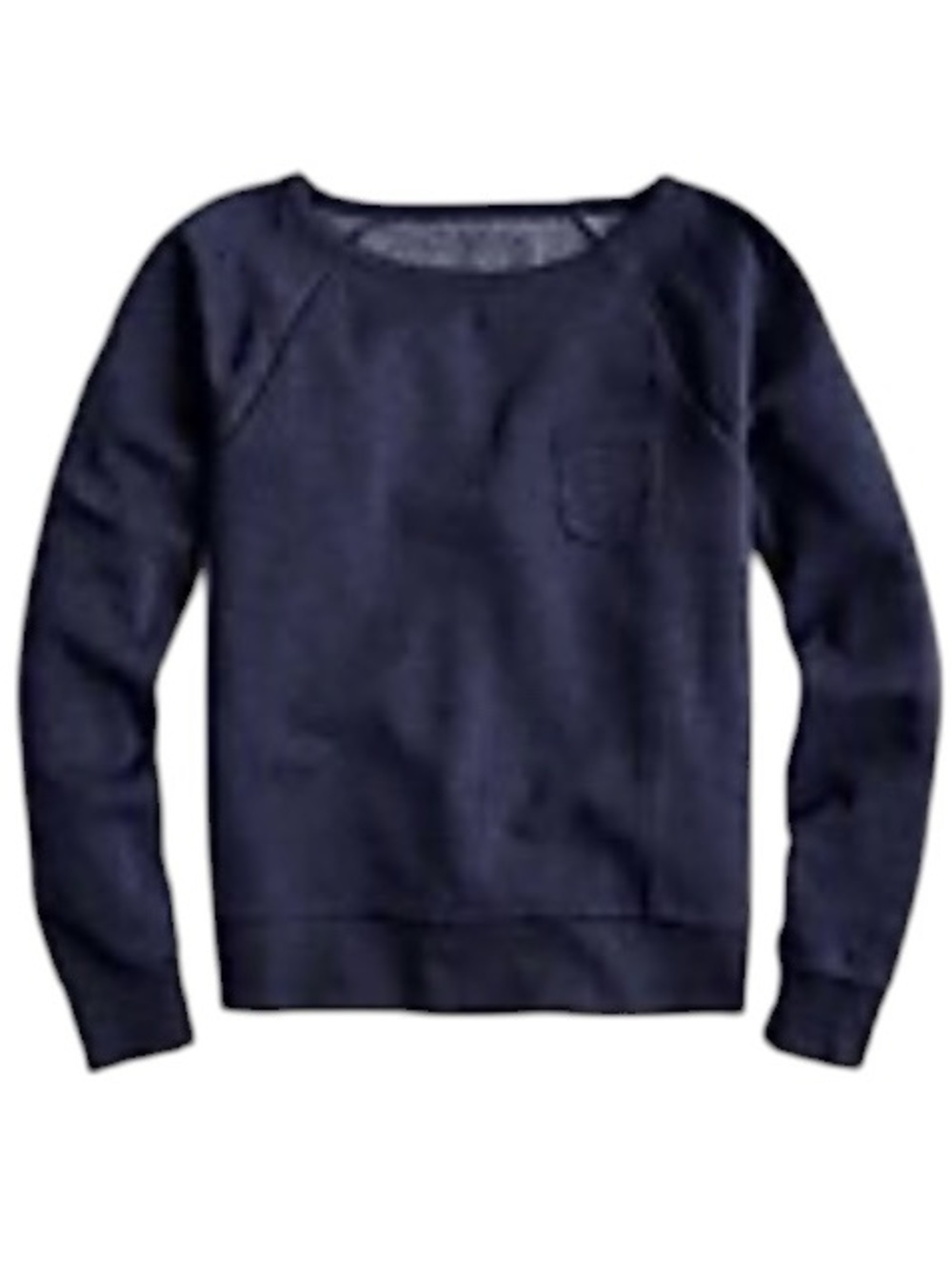 J. Crew Women’s Navy Blue Crewneck Pocket Sweatshirt
